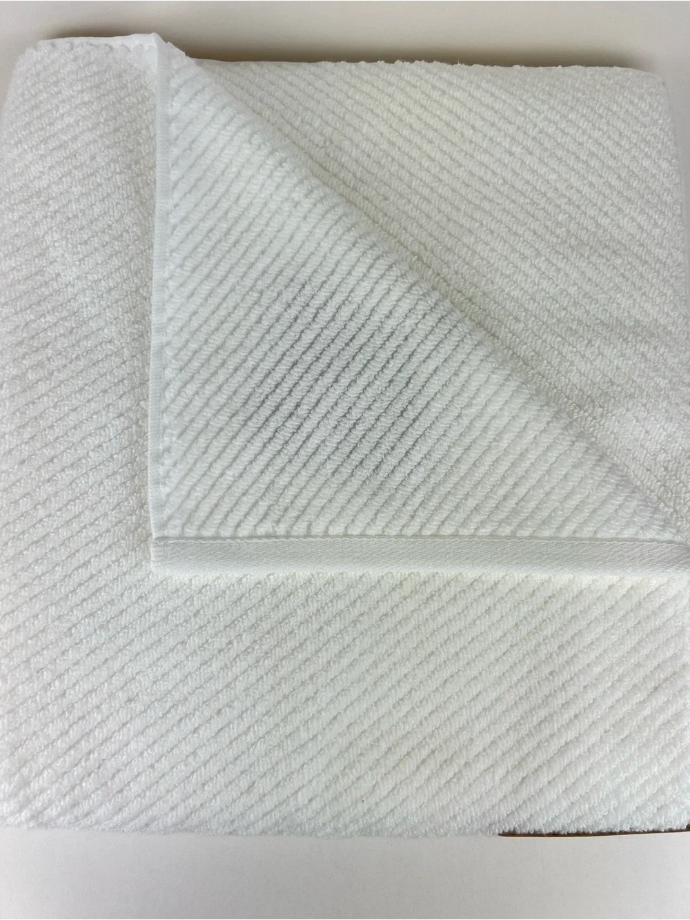 Eco Melange Bamboo Bath Towels White Soft Cotton Rayon Absorbent 8 Pc Set NEW